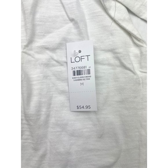 LOFT Women Crochet Yoke Flutter Sleeve Top M - Picture 10 of 16